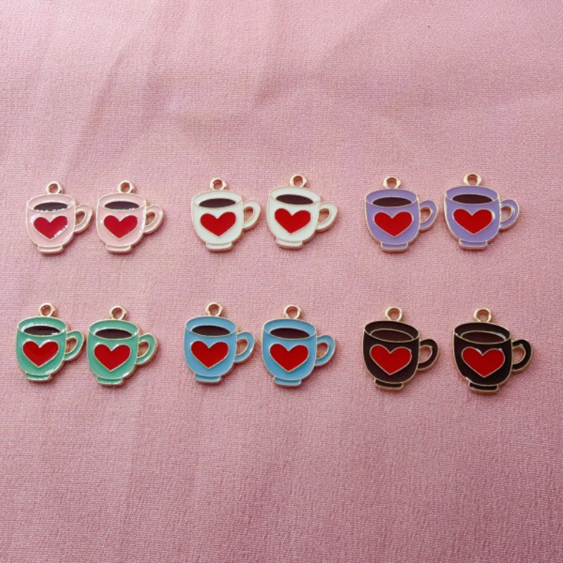 Coffee & Tea Garden Lincoln Menu - 12pcs Colorful Drip Oil Love Coffee