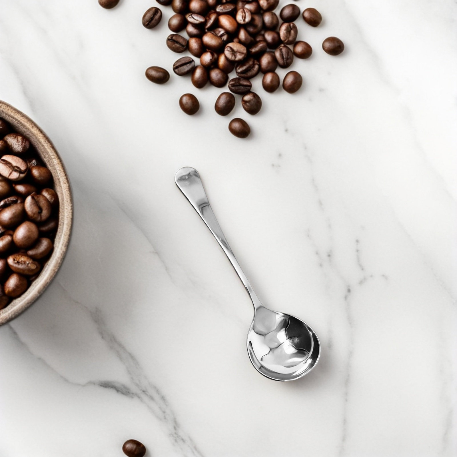 Coffee Tea Spoon - Stainless Steel Coffee Tasting Spoon Silver