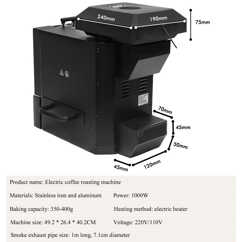 1000W Electric Coffee Beans Ro - Coffee Bean & Tea Menu ulasan dan harga