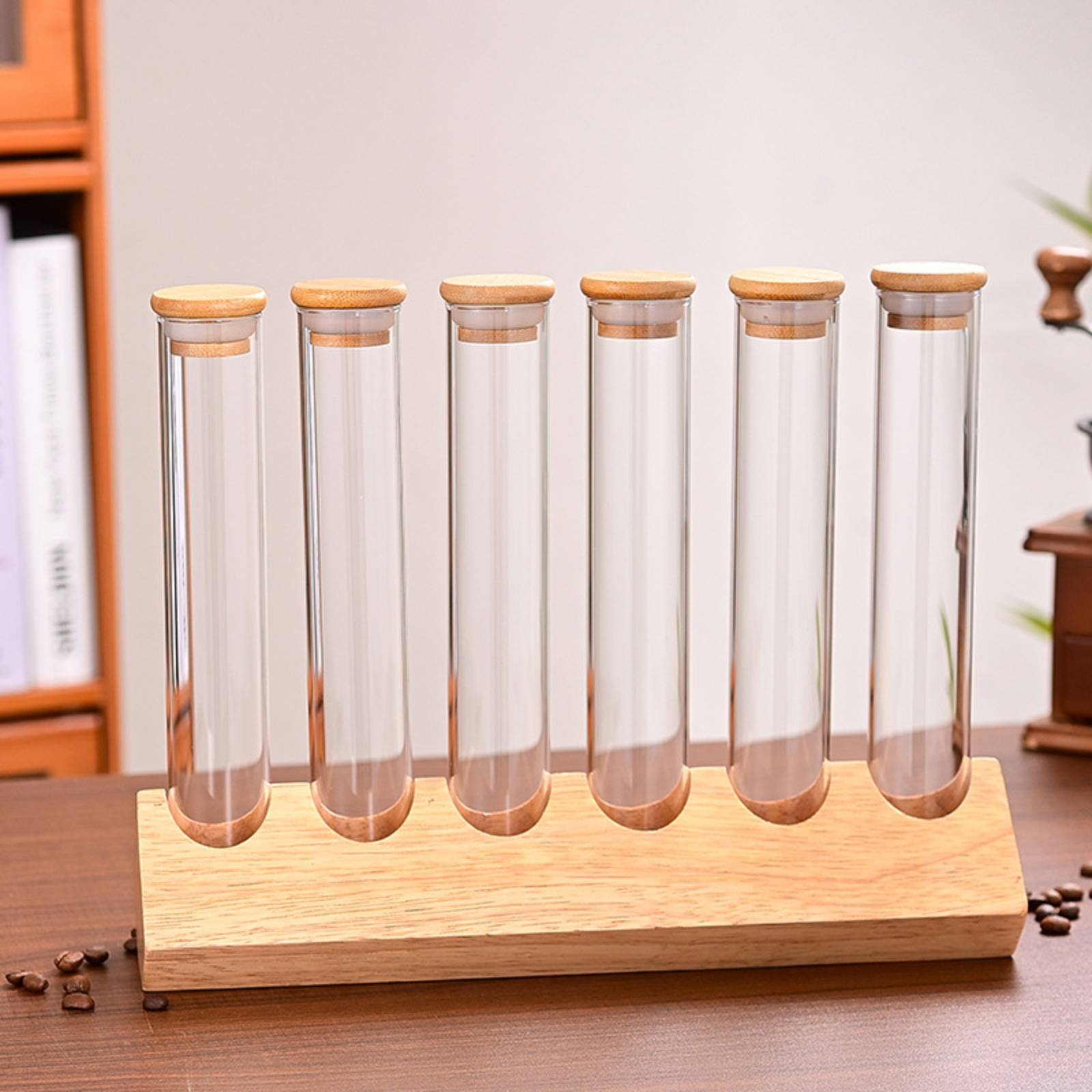 Glass Tube Container Set with  - Coffee Bean & Tea Menu ulasan dan harga