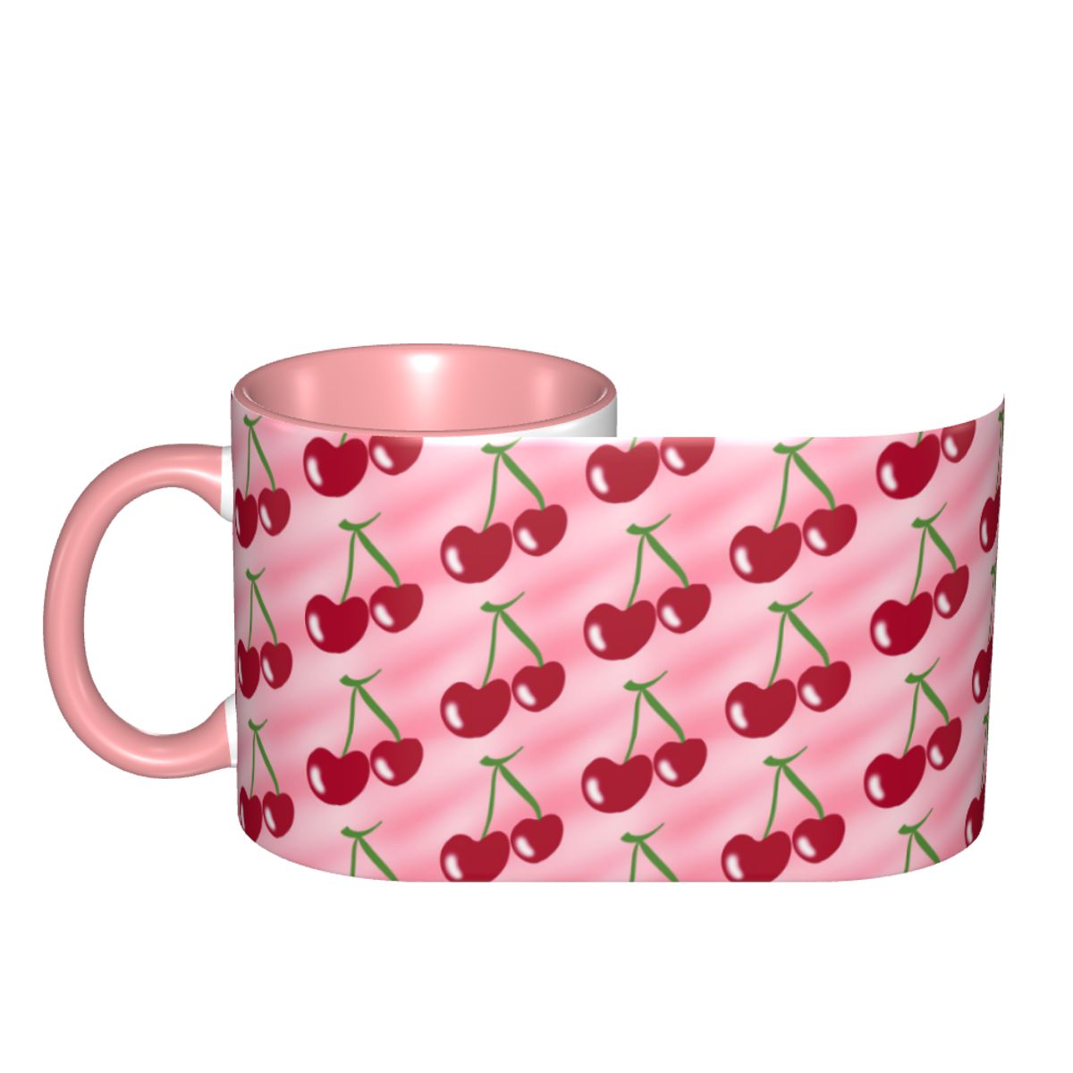 Red Cherry Green Stems Pink Mu - Coffee Tea Green ulasan dan harga