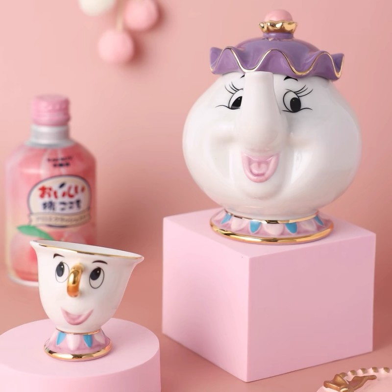 Disney Teapot Cute Cartoon Bea - Coffee Tea Jar Set ulasan dan harga