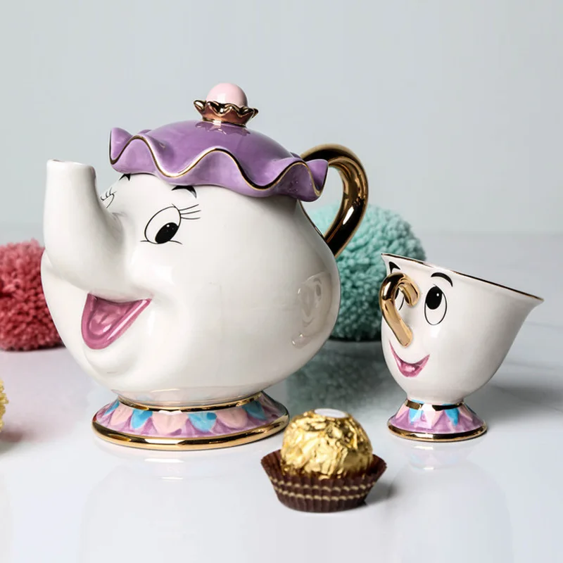 Disney Teapot Cute Cartoon Bea - Coffee Tea Jar Set ulasan dan harga