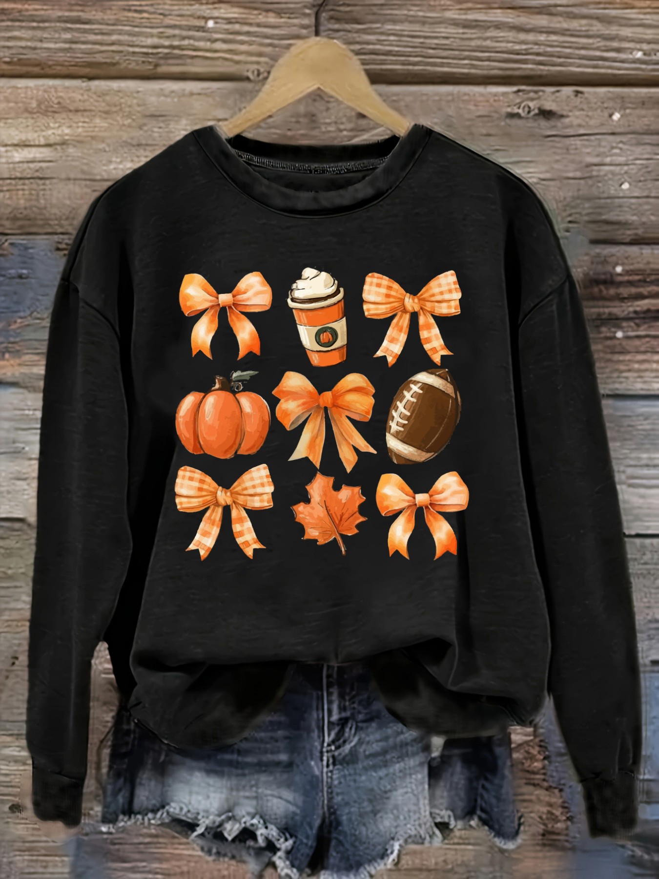 Women's Casual Long Sleeve Cre - Coffee & Tea Garden Lincoln Menu ulasan dan harga