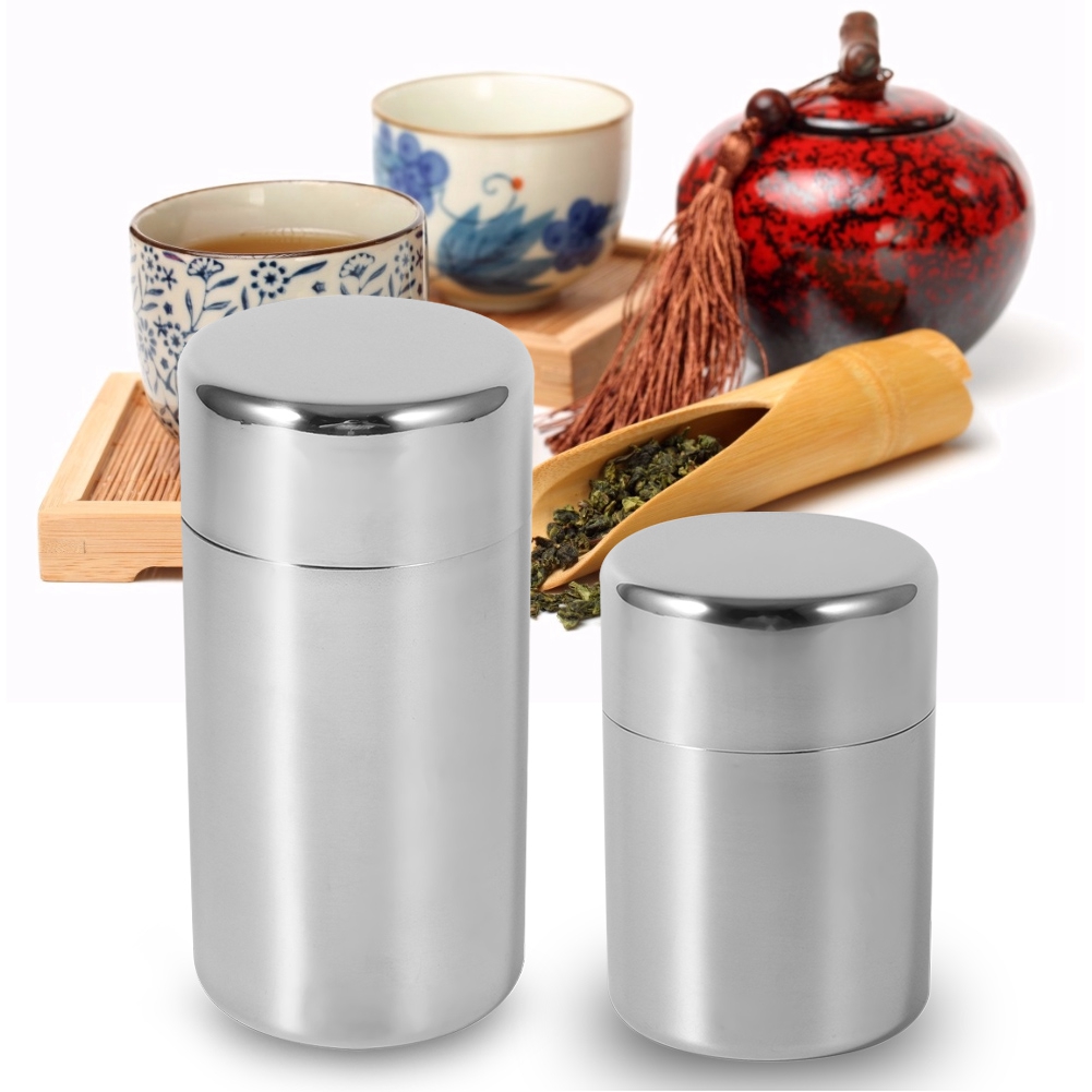Stainless Steel Tea Leaf Tins  - Coffee Tea Sugar Canisters ulasan dan harga