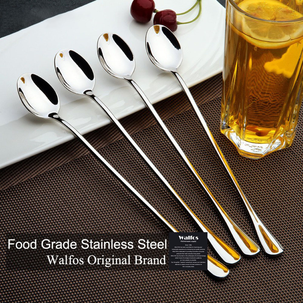 6pcs Stainless Steel  Ice Tea  - Coffee Tea Spoon ulasan dan harga
