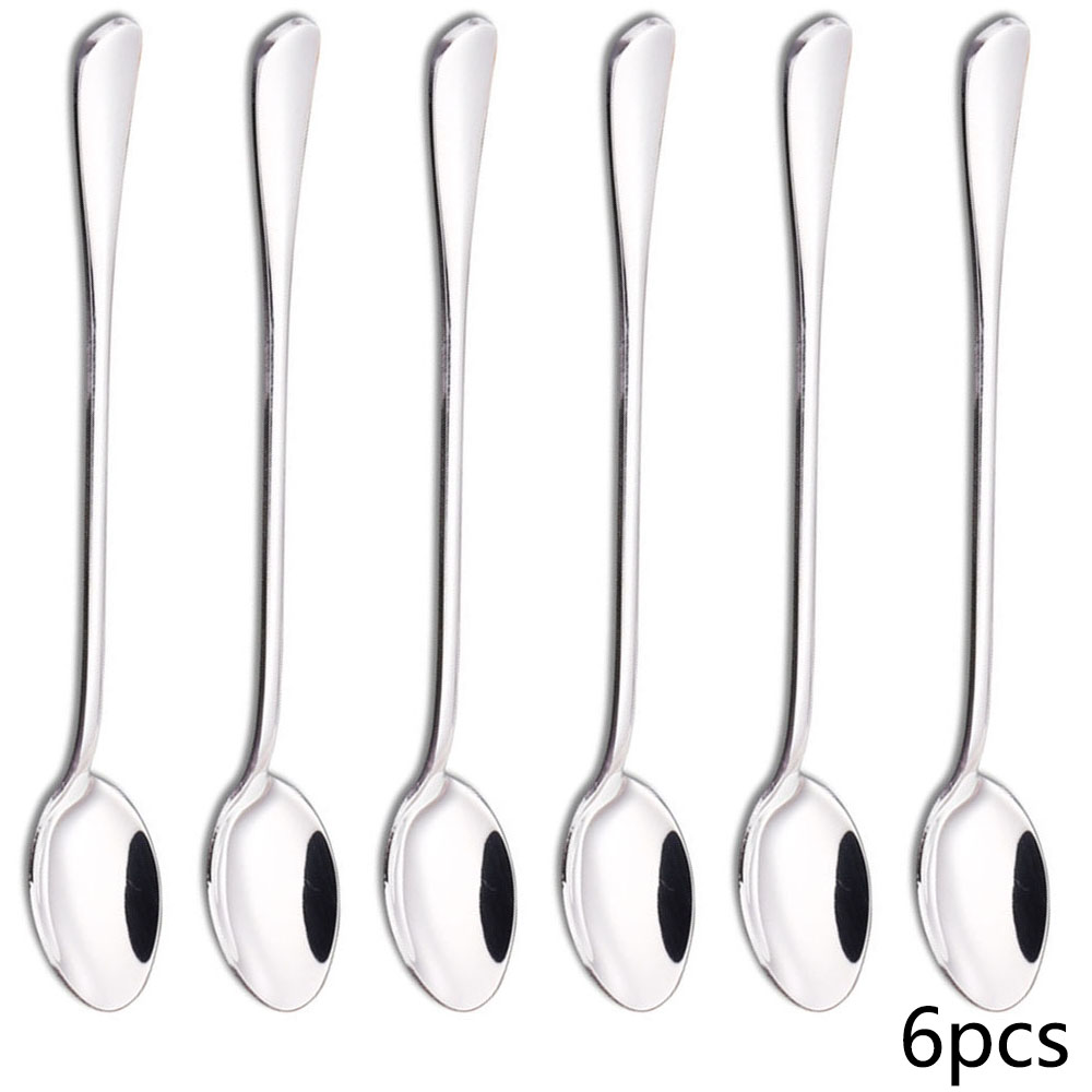 6pcs Stainless Steel  Ice Tea  - Coffee Tea Spoon ulasan dan harga
