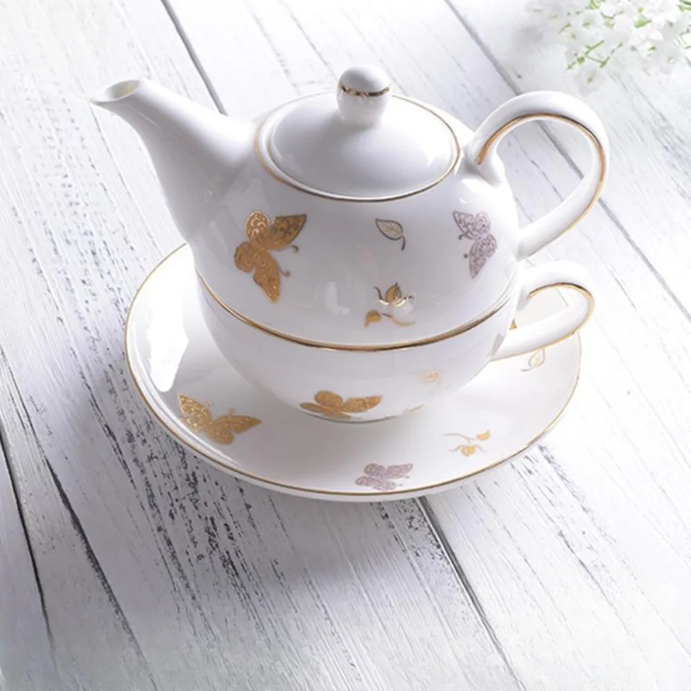 Flower Teapots,Coffee Pot,Moth - Coffee Tea Jar Set ulasan dan harga