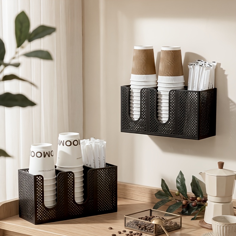 Kitchen Coffee Bar Mesh Storag - Coffee Tea Paper Cups ulasan dan harga