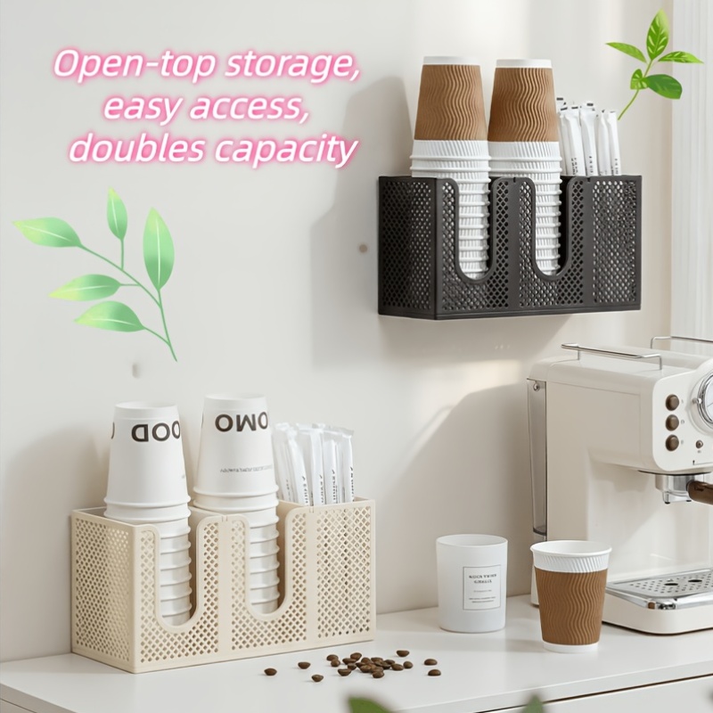Kitchen Coffee Bar Mesh Storag - Coffee Tea Paper Cups ulasan dan harga