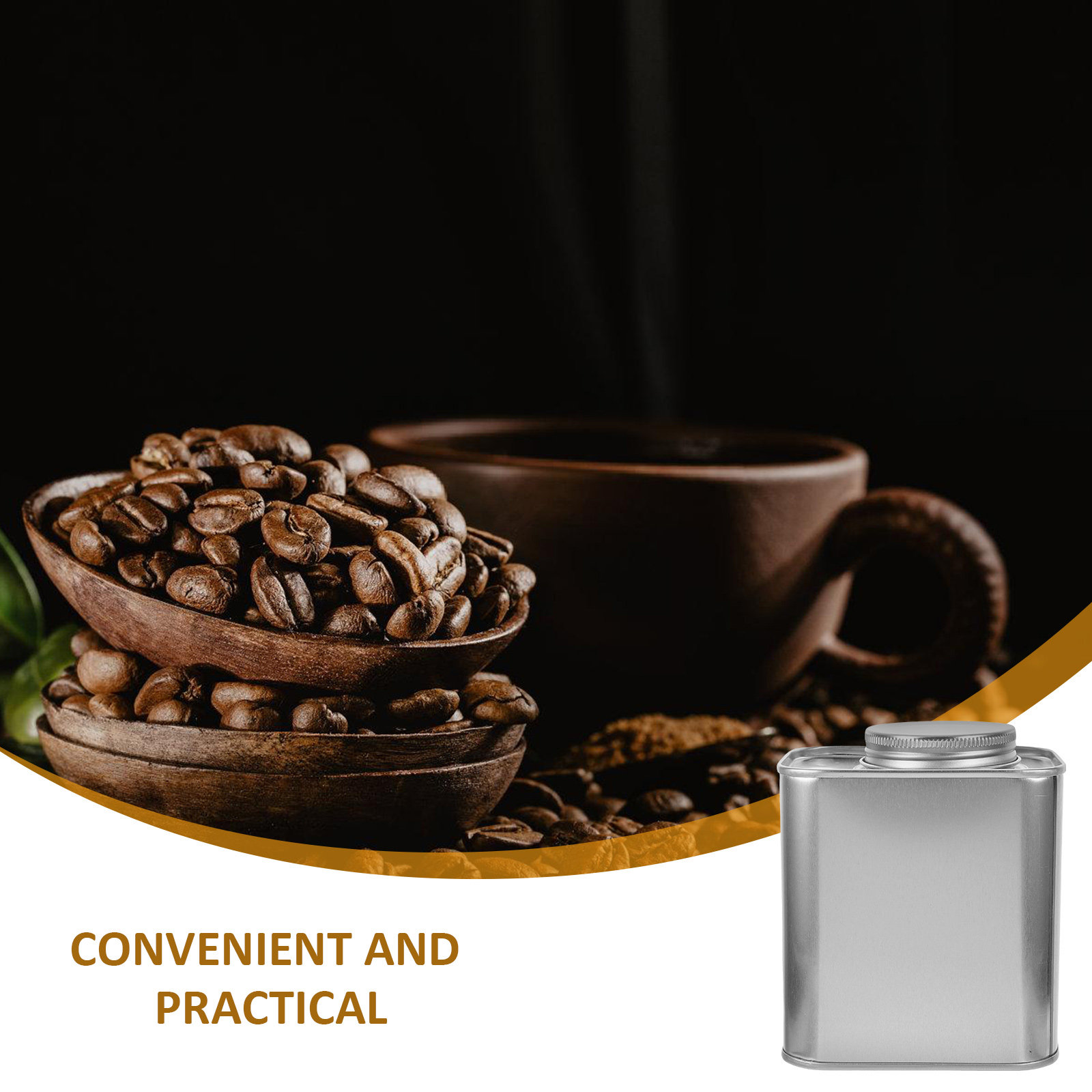 4pcs Leak-proof Tinplate Canis - Coffee Tea Jar Set ulasan dan harga