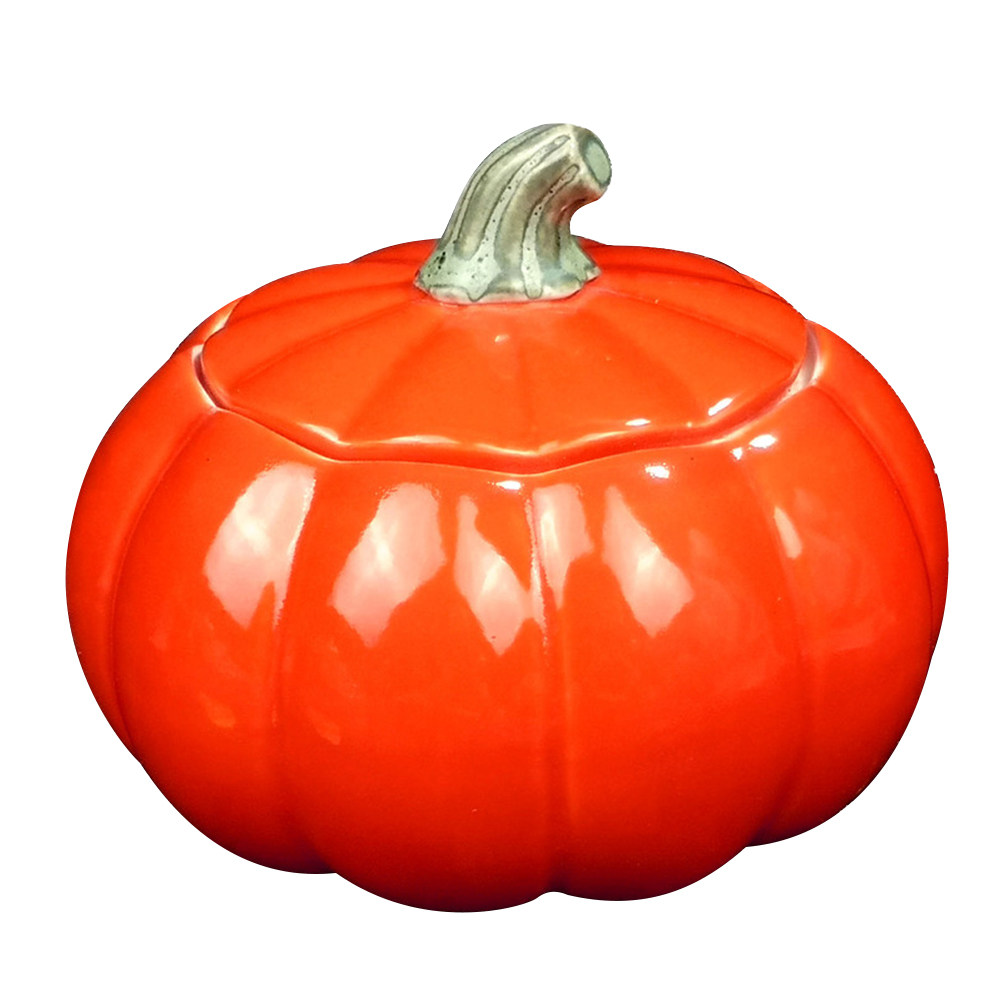 Mini Pumpkin Shape Ceramic Tea - Coffee Tea Jar Set ulasan dan harga