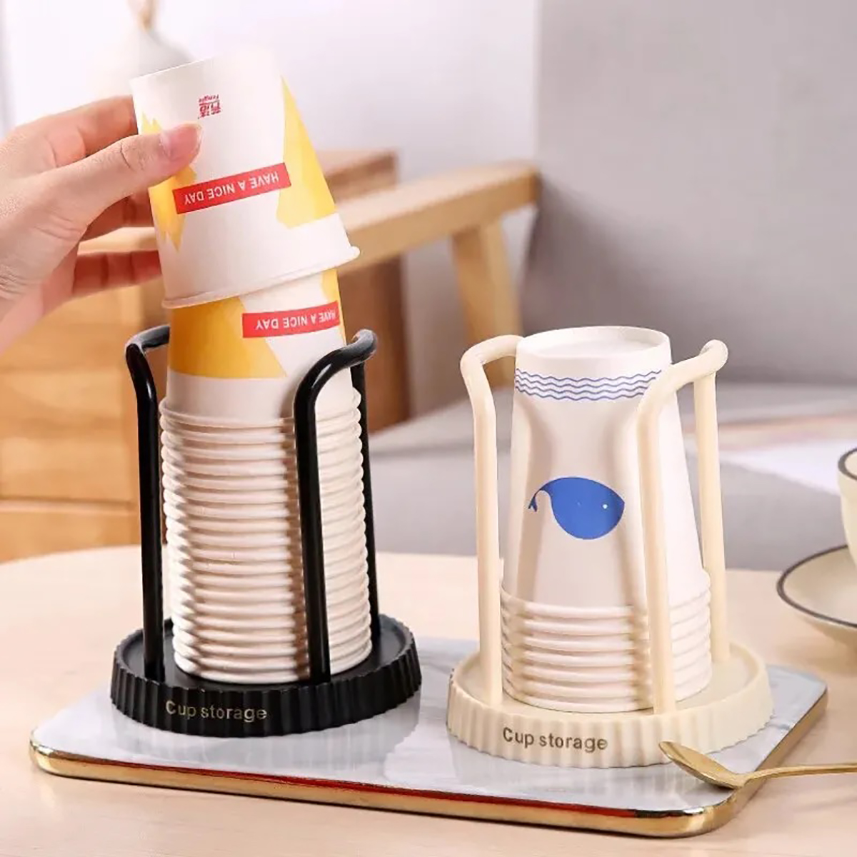 Minimalist Paper Cup Holder, H - Coffee Tea Paper Cups ulasan dan harga