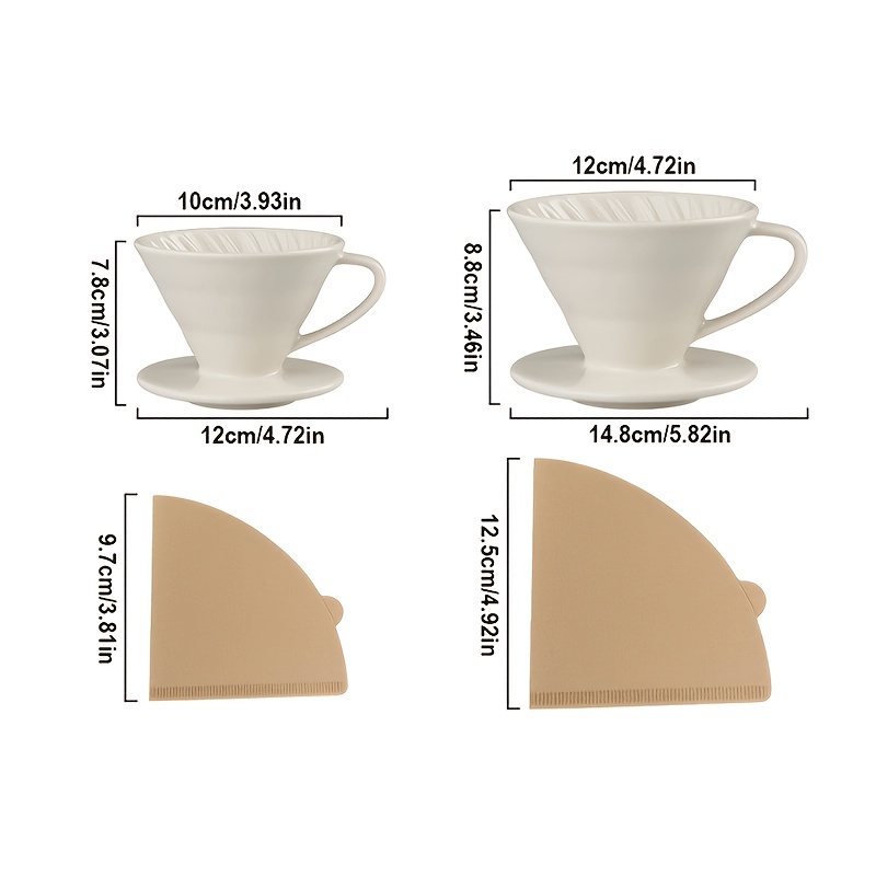 Pour Over Coffee Maker, Cerami - Coffee Tea Paper Cups ulasan dan harga