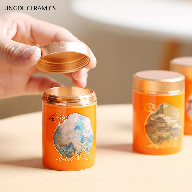 1pc Chinese Portable Travel Te - Coffee Tea Jar Set ulasan dan harga