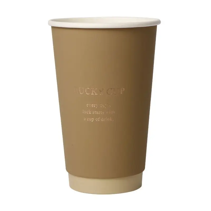 50pcs 330/400/500ml Disposable - Coffee Tea Paper Cups ulasan dan harga