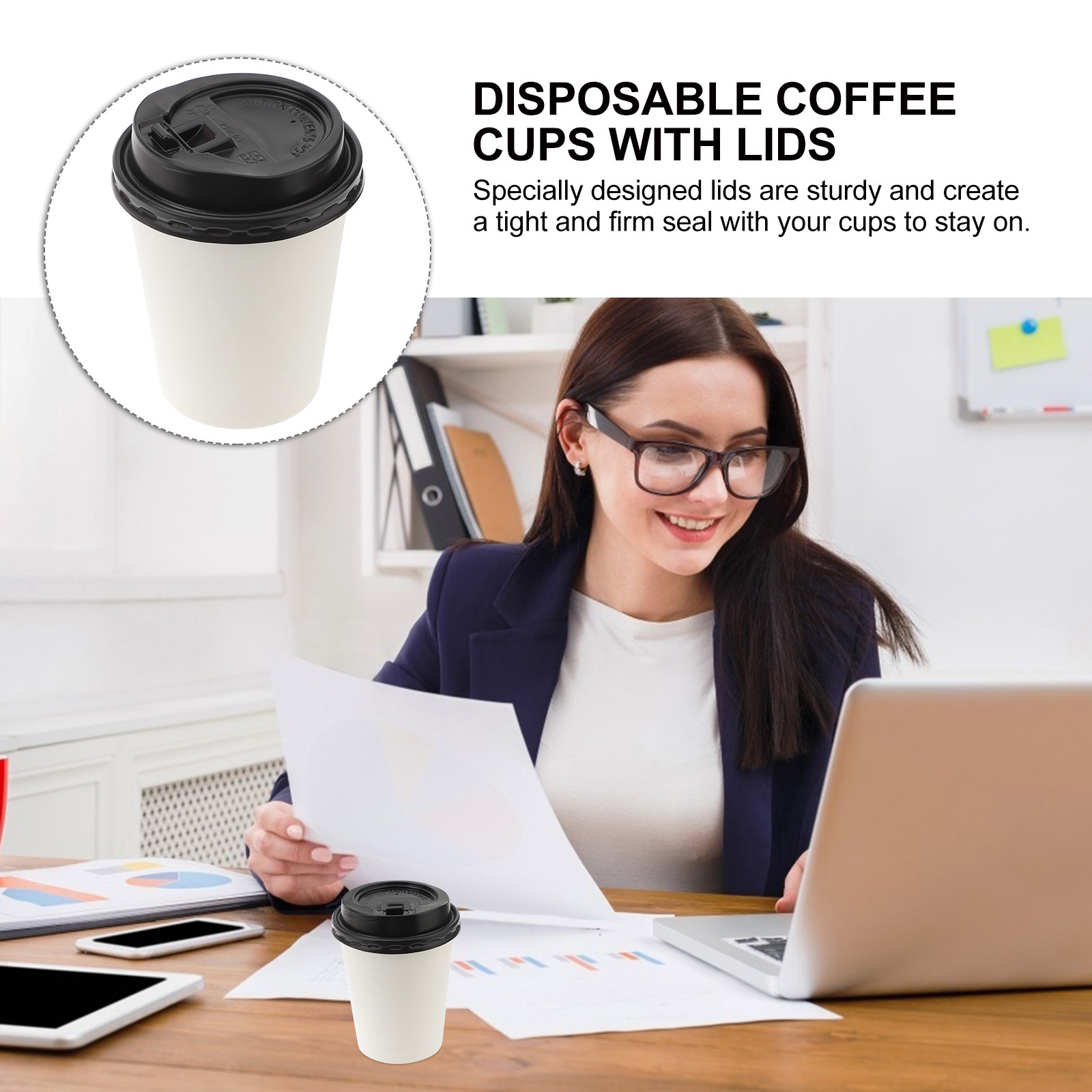 50pcs Disposable Coffee Cups I - Coffee Tea Paper Cups ulasan dan harga