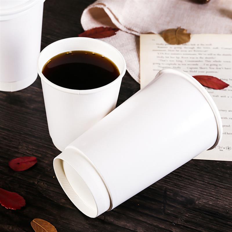 50pcs Disposable Coffee Cups I - Coffee Tea Paper Cups ulasan dan harga