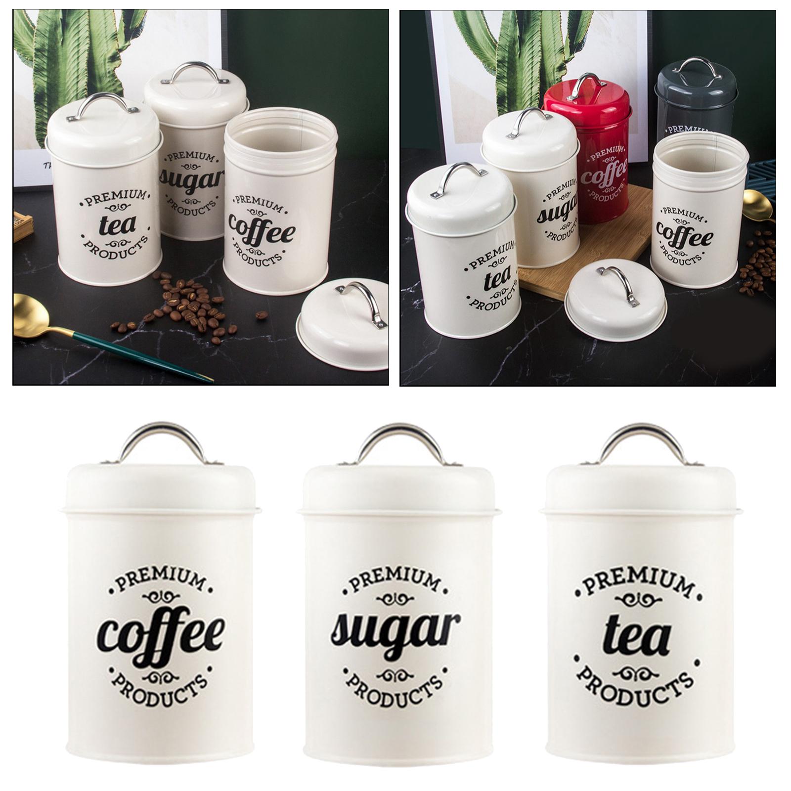 Metal Kitchen Canister Set Cof - Coffee Tea Sugar Canisters ulasan dan harga
