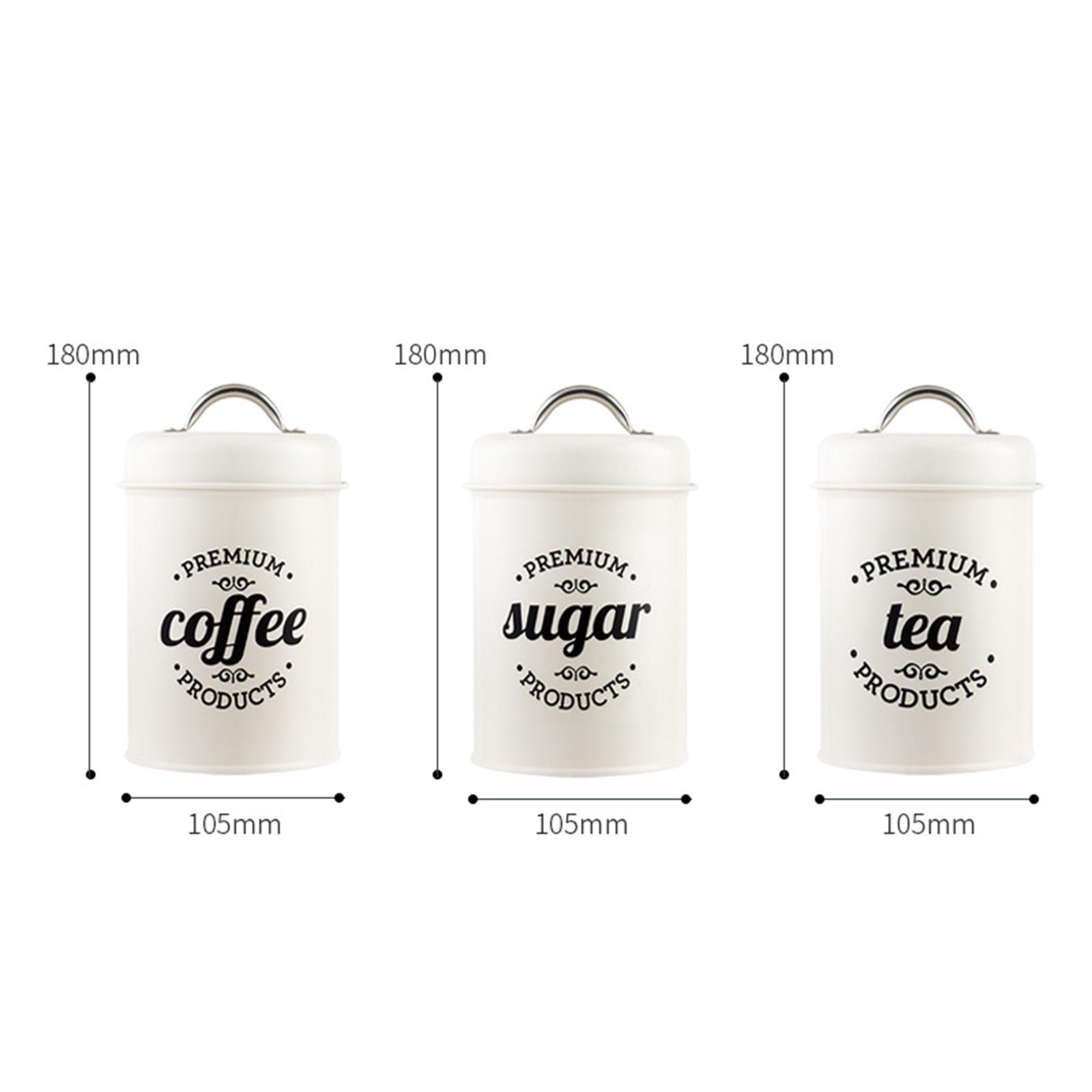 Metal Kitchen Canister Set Cof - Coffee Tea Sugar Canisters ulasan dan harga