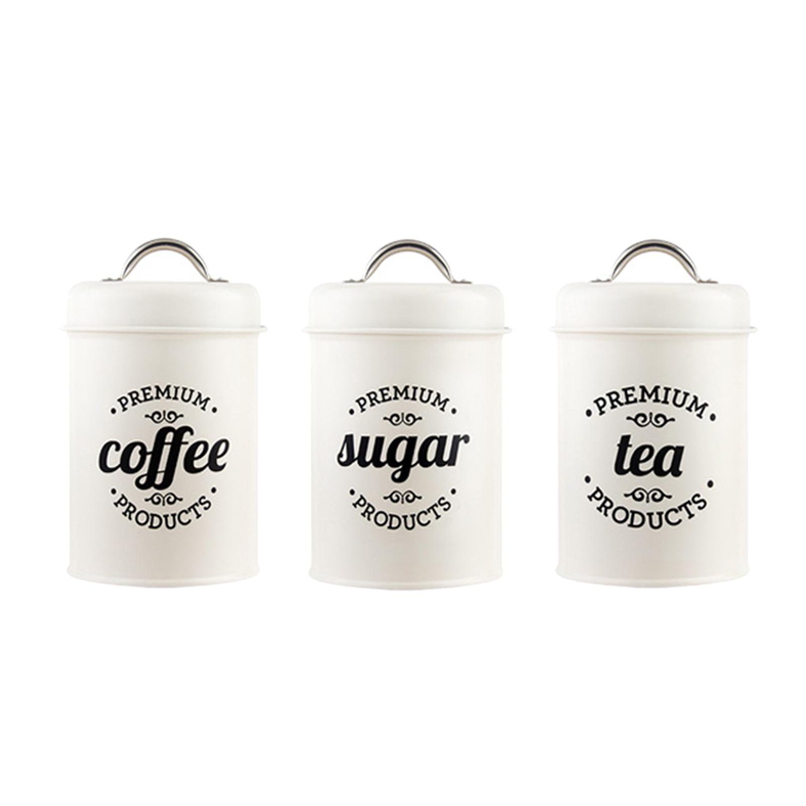 Metal Kitchen Canister Set Cof - Coffee Tea Sugar Canisters ulasan dan harga